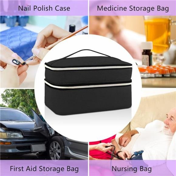 Sewing Supplies Organizer Bag, Double-Layer Sewing Box Organizer Storage Bag - Picture 6 of 7